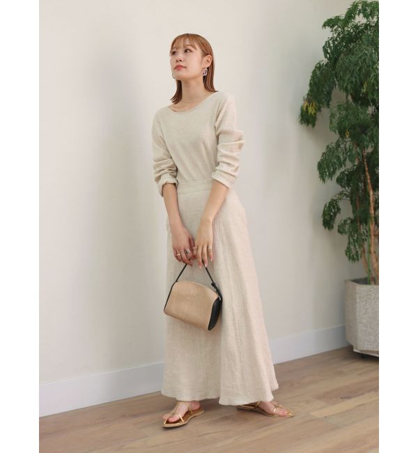 Ungrid「バックリボンフレアワンピース」|ワンピース|