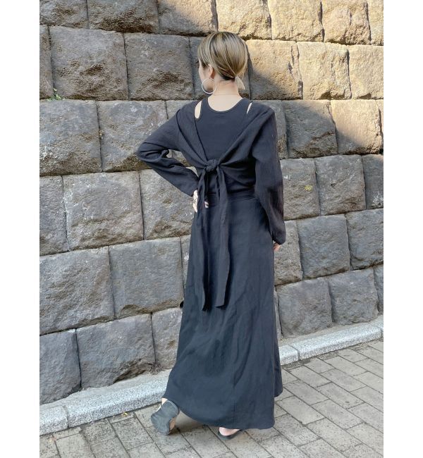 Ungrid「バックリボンフレアワンピース」|ワンピース|