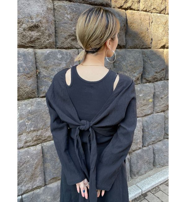 Ungrid「バックリボンフレアワンピース」|ワンピース|