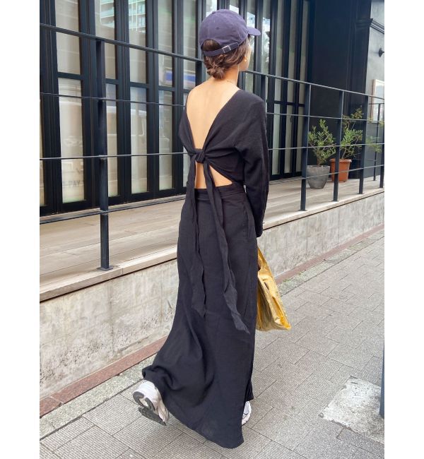 Ungrid「バックリボンフレアワンピース」|ワンピース|