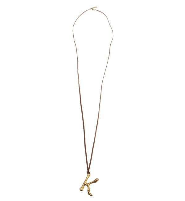 Ungrid「イニシャルモチーフロングネックレスK」|ネックレス|