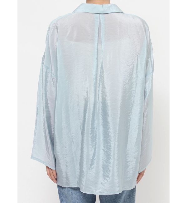 Ungrid「開襟サテンルーズシャツ」|シャツ・ブラウス|