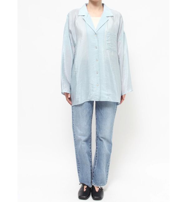 Ungrid「開襟サテンルーズシャツ」|シャツ・ブラウス|