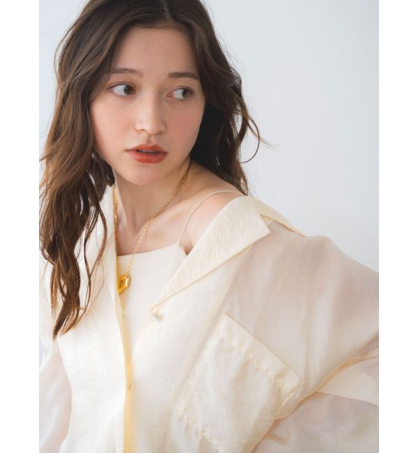 Ungrid「開襟サテンルーズシャツ」|シャツ・ブラウス|