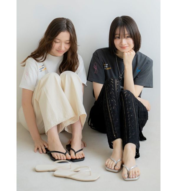 Ungrid「スクエアトゥフェイクレザーサンダル」|その他|