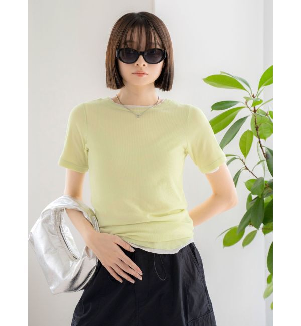Ungrid「シアーフィットTee」|Tシャツ・カットソー|グリーン