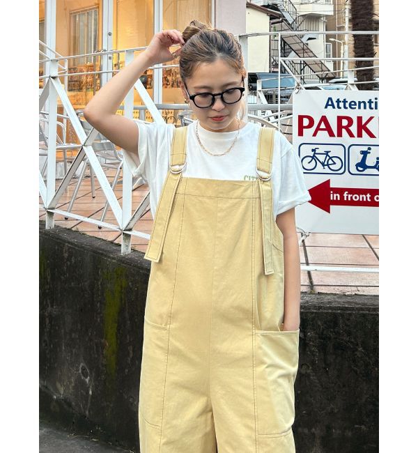 Ungrid「【WEB限定】ステッチデザインサロペット」|オールインワン|