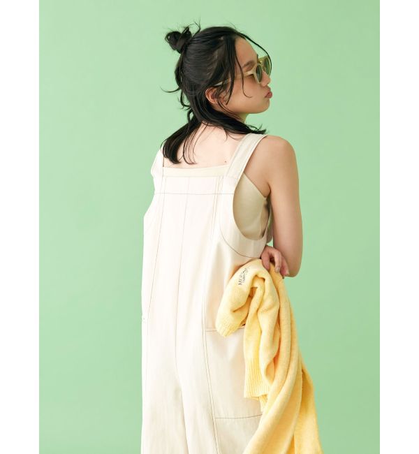 Ungrid「【WEB限定】ステッチデザインサロペット」|オールインワン|