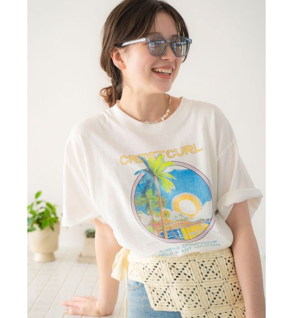 Ungrid「CREST CURLロゴTee」|Tシャツ・カットソー|