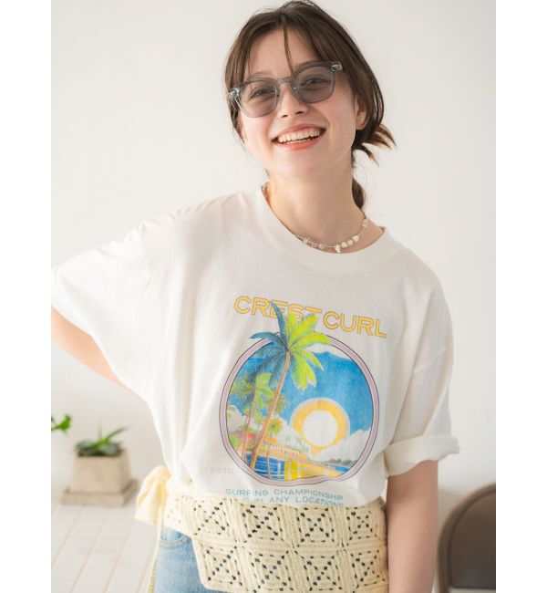 Ungrid「CREST CURLロゴTee」|Tシャツ・カットソー|