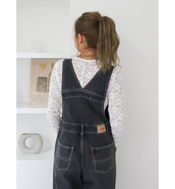 Ungrid「カーブシルエットデニムサロペット」|オールインワン|