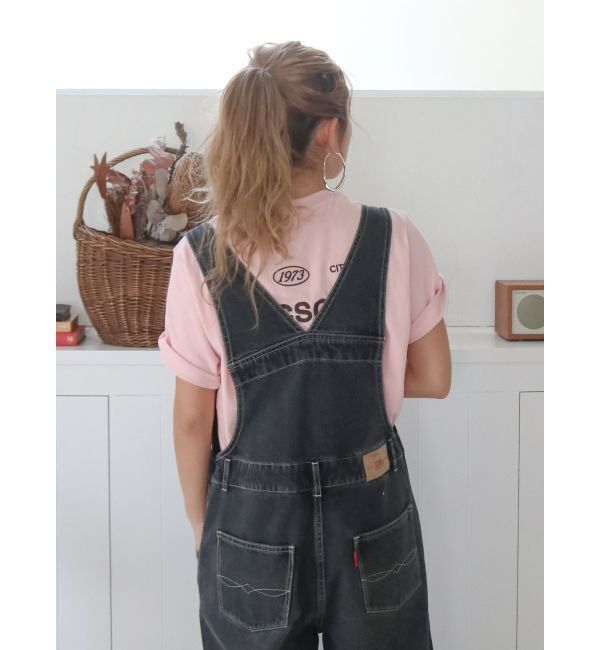 Ungrid「カーブシルエットデニムサロペット」|オールインワン|