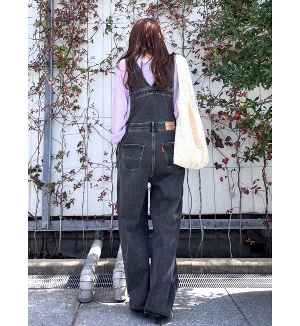 Ungrid「カーブシルエットデニムサロペット」|オールインワン|