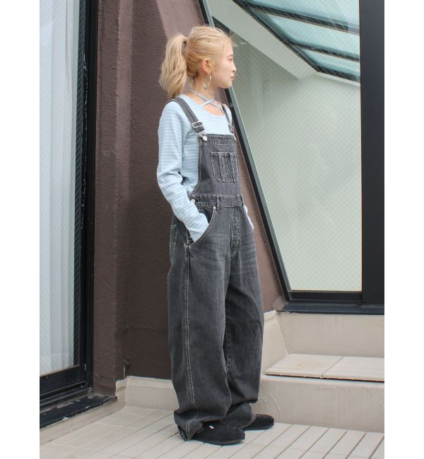 Ungrid「カーブシルエットデニムサロペット」|オールインワン|