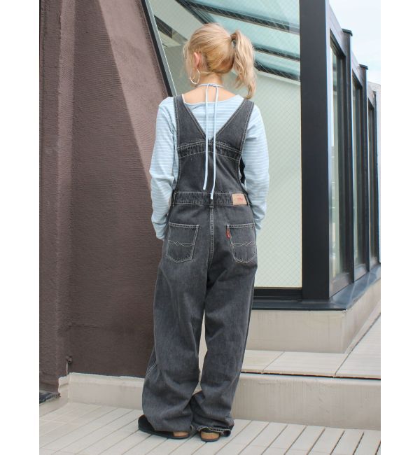 Ungrid「カーブシルエットデニムサロペット」|オールインワン|