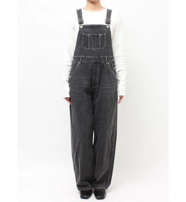 Ungrid「カーブシルエットデニムサロペット」|オールインワン|