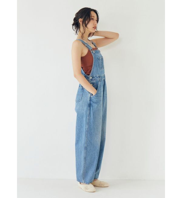 Ungrid「カーブシルエットデニムサロペット」|オールインワン|