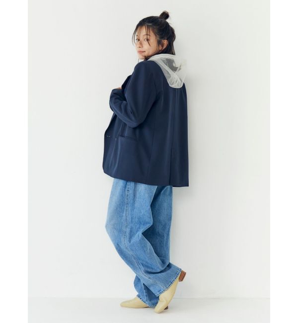 Ungrid「カーブシルエットデニムサロペット」|オールインワン|