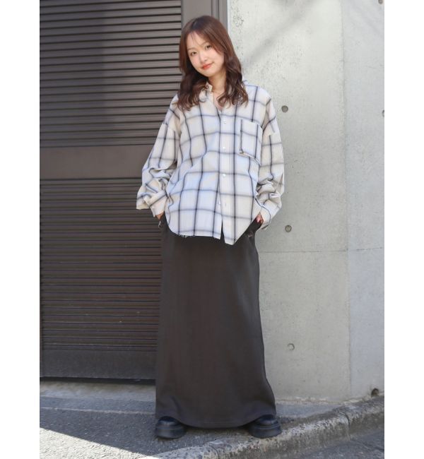 Ungrid「カットオフデザインチェックルーズシャツ」|シャツ・ブラウス|