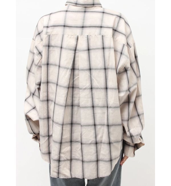 Ungrid「カットオフデザインチェックルーズシャツ」|シャツ・ブラウス|