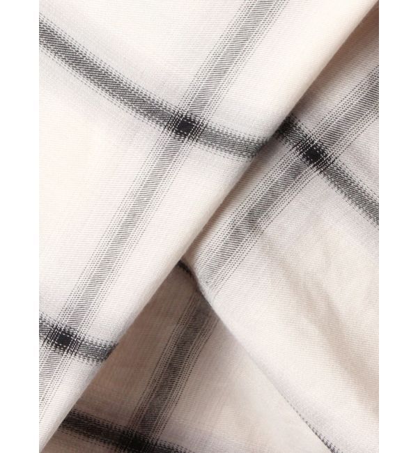 Ungrid「カットオフデザインチェックルーズシャツ」|シャツ・ブラウス|