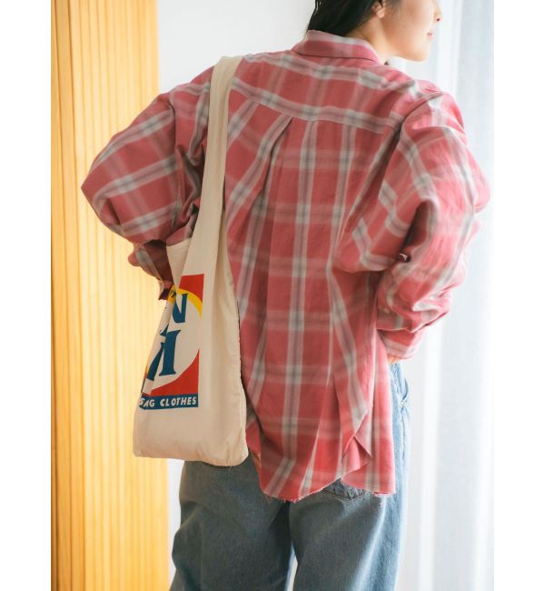 Ungrid「カットオフデザインチェックルーズシャツ」|シャツ・ブラウス|