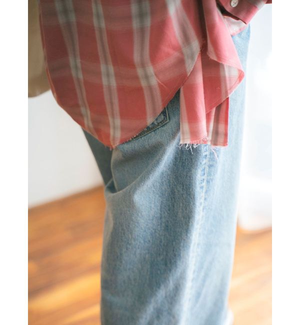 Ungrid「カットオフデザインチェックルーズシャツ」|シャツ・ブラウス|