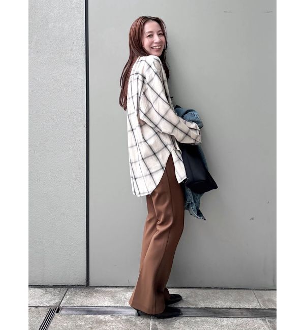 Ungrid「カットオフデザインチェックルーズシャツ」|シャツ・ブラウス|