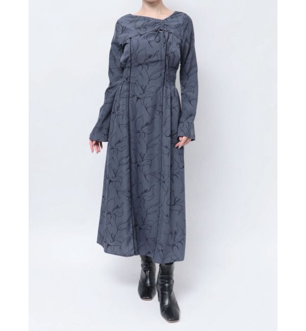 LAGUNAMOON「ドローイングフラワーワンピース」|ワンピース|