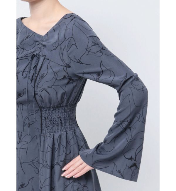 LAGUNAMOON「ドローイングフラワーワンピース」|ワンピース|