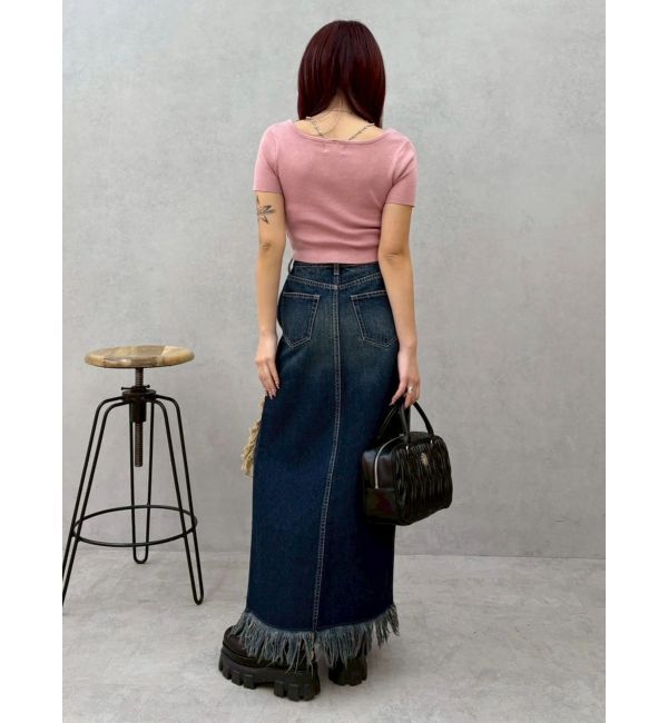 EVRIS「ワンポイントビジューチェーンニットトップス」|ニット・セーター|