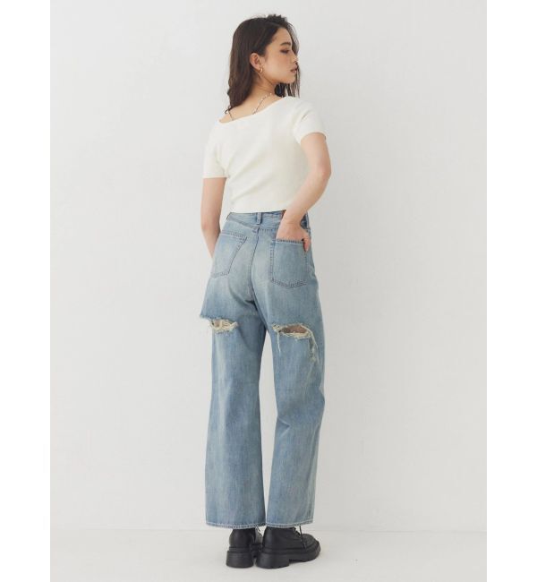 EVRIS「ワンポイントビジューチェーンニットトップス」|ニット・セーター|