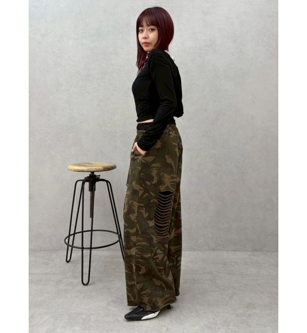 EVRIS「オフショルフーディトップス」|Tシャツ・カットソー|