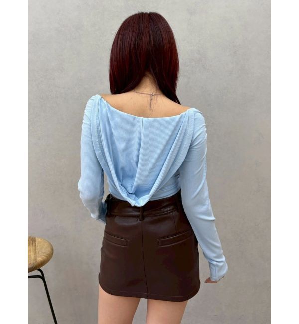 EVRIS「オフショルフーディトップス」|Tシャツ・カットソー|