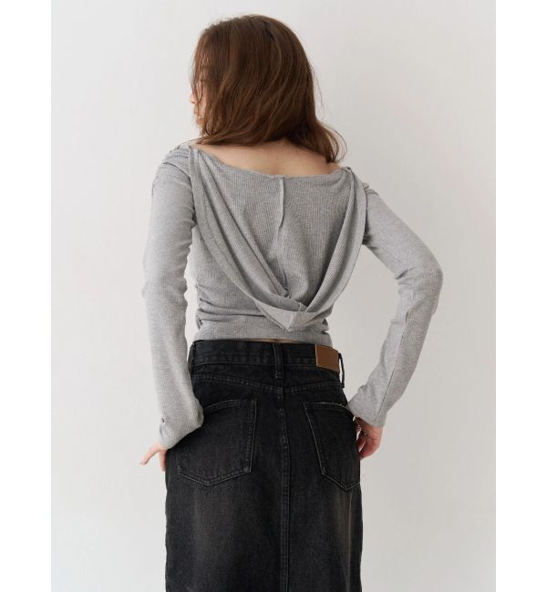 EVRIS「オフショルフーディトップス」|Tシャツ・カットソー|