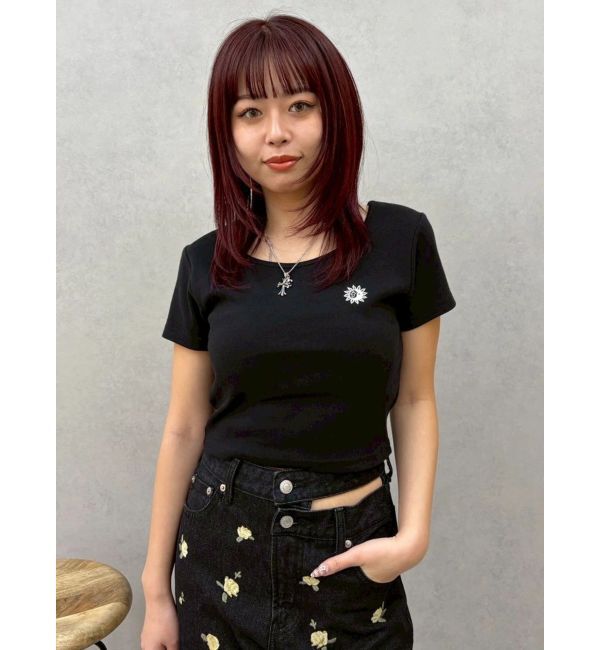 EVRIS「SUNNYショートTシャツ」|Tシャツ・カットソー|ブラック