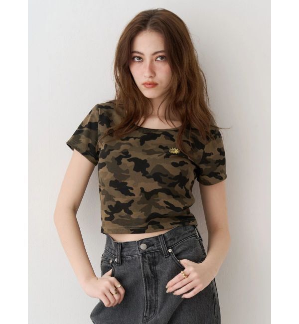 EVRIS「SUNNYショートTシャツ」|Tシャツ・カットソー|カーキ