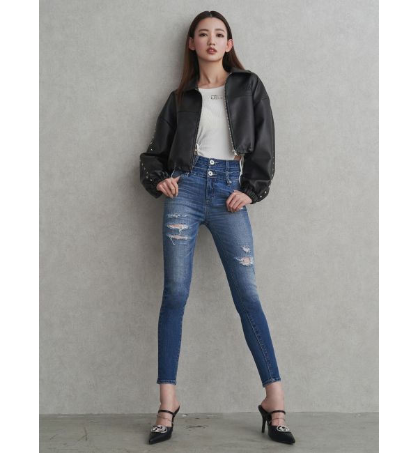 GYDA「3way GDビジューMOLDチェーンストラップポインテッドミュール」|パンプス|