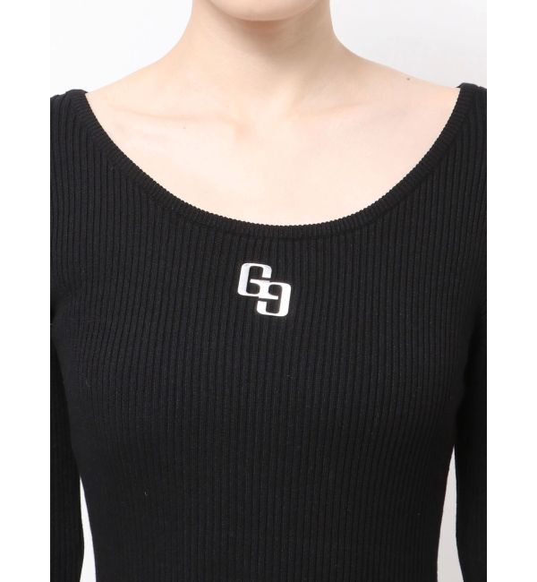 GYDA「GGプレート long sleeve LONGニットワンピース」|ワンピース|