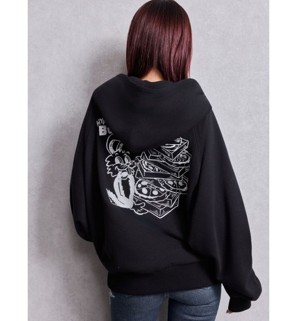 GYDA「HYPERACTIVE BUNNYスウェットパーカー」|パーカー|ブラック