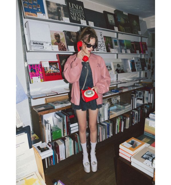 GYDA「bijou Symmetry GYDAフェイクレザーBIGブルゾン」|ブルゾン・スタジャン|