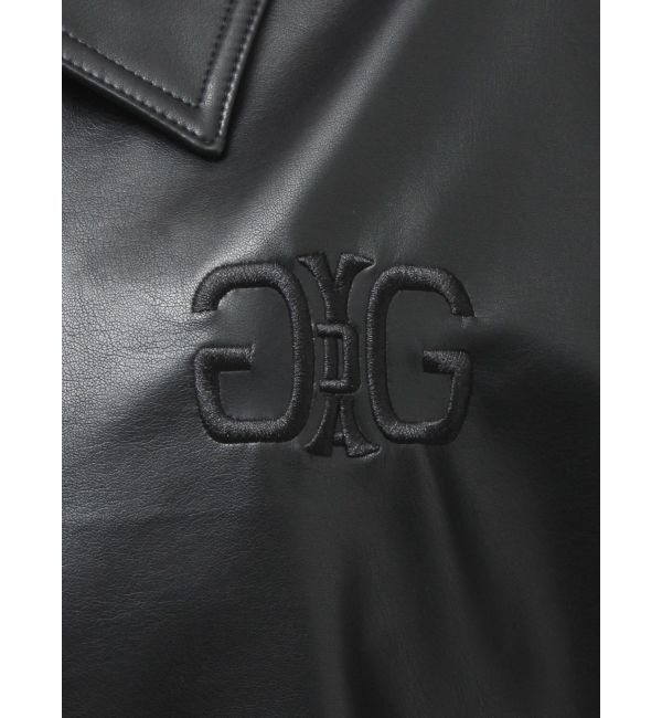 GYDA「bijou Symmetry GYDAフェイクレザーBIGブルゾン」|ブルゾン・スタジャン|