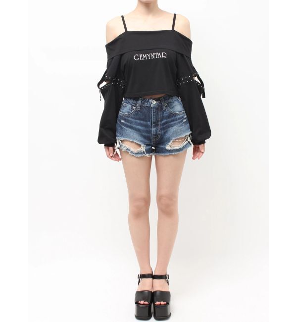 GYDA「GEMYNTARオフショルトップス」|Tシャツ・カットソー|