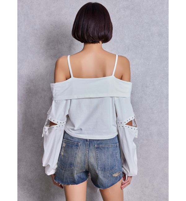 GYDA「GEMYNTARオフショルトップス」|Tシャツ・カットソー|