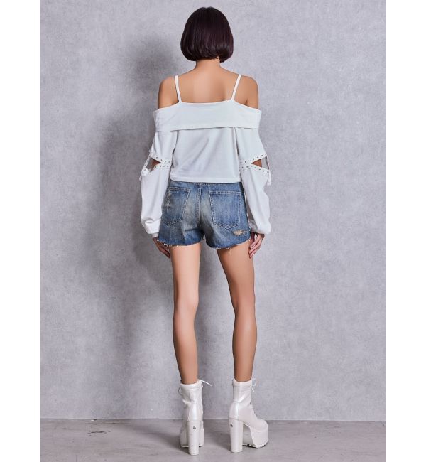 GYDA「GEMYNTARオフショルトップス」|Tシャツ・カットソー|