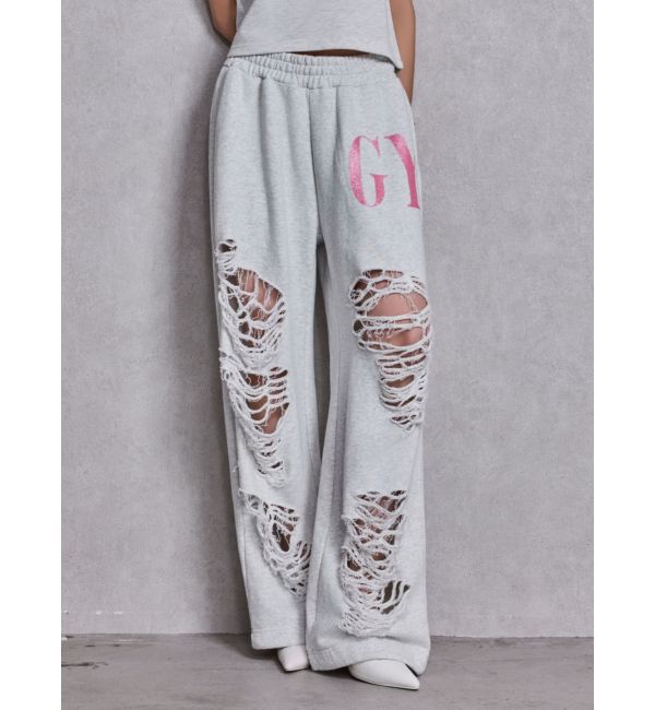 GYDA「GYDA&times;DC ダメージSPARKLE LOGOスウェットパンツ」|その他|