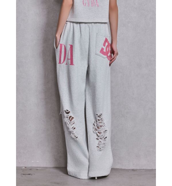 GYDA「GYDA&times;DC ダメージSPARKLE LOGOスウェットパンツ」|その他|