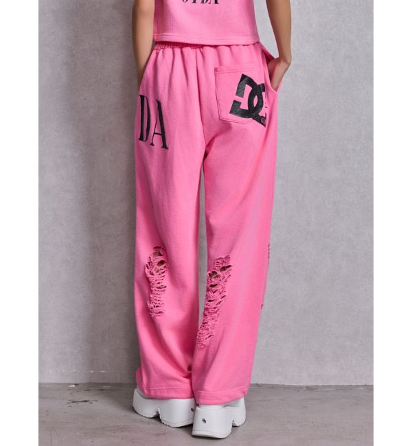 GYDA「GYDA&times;DC ダメージSPARKLE LOGOスウェットパンツ」|その他|