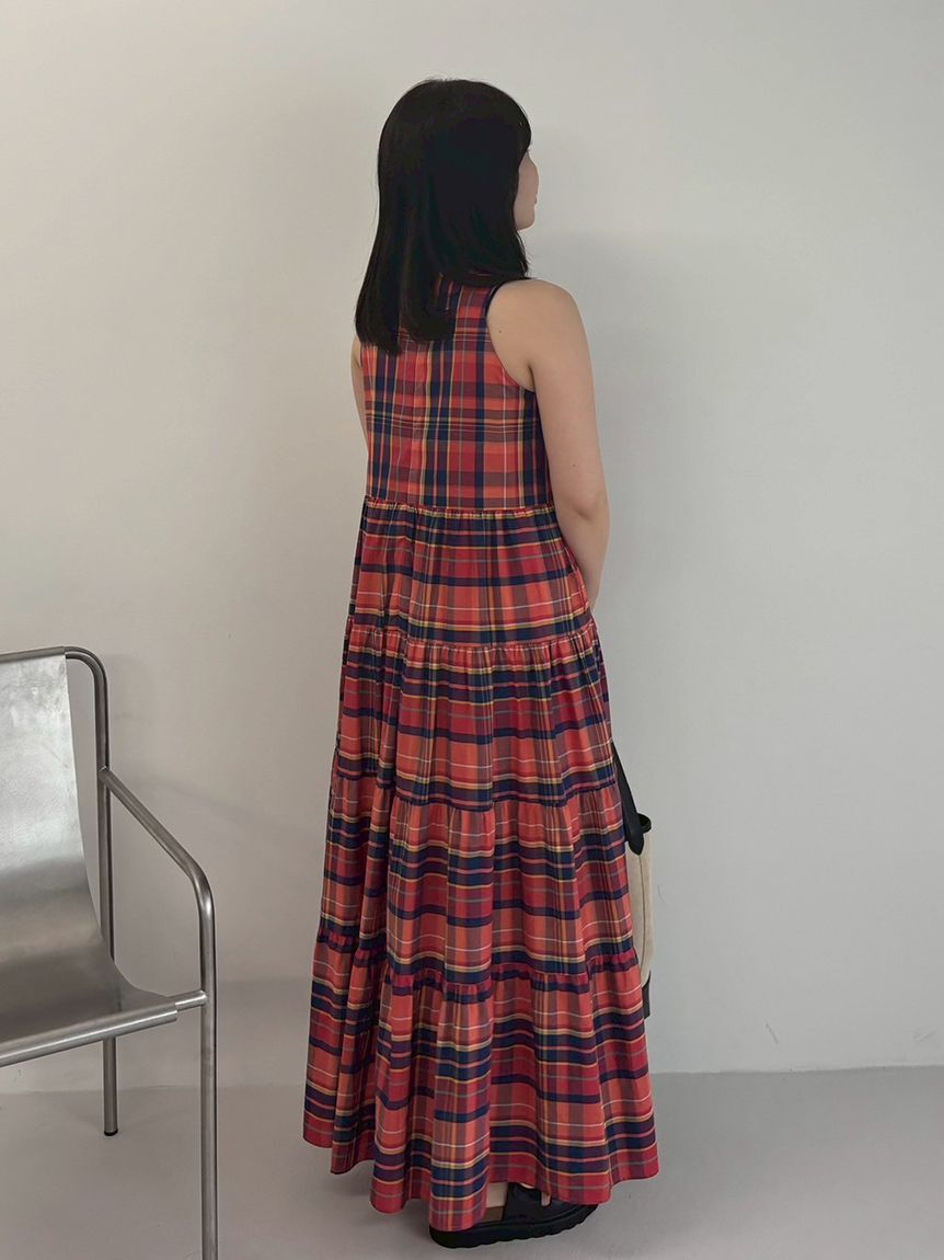 Mila Owen「【ウォッシャブル】クルーネックアメスリティアードロングワンピース」|ワンピース|