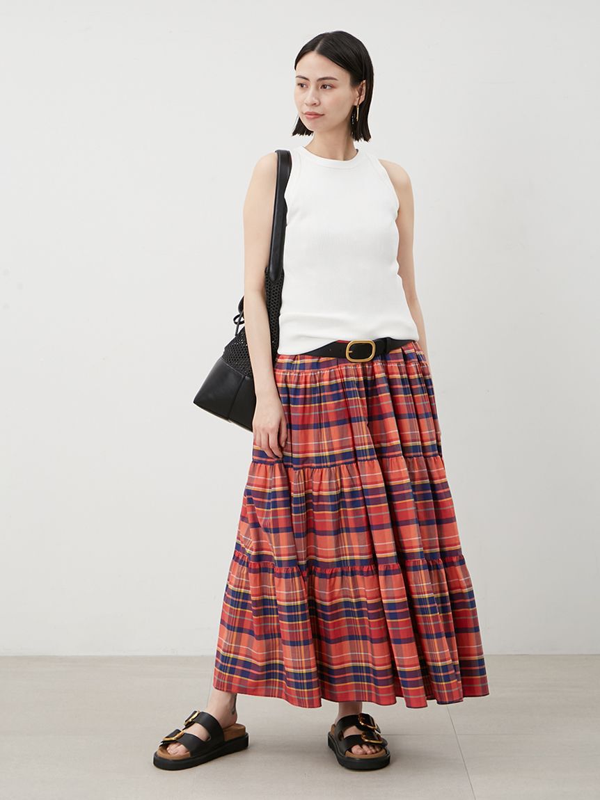 Mila Owen「【ウォッシャブル】クルーネックアメスリティアードロングワンピース」|ワンピース|